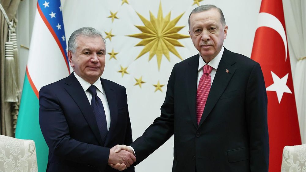Başkan Erdoğan, Özbekistan Cumhurbaşkanı Mirziyoyev ile görüştü