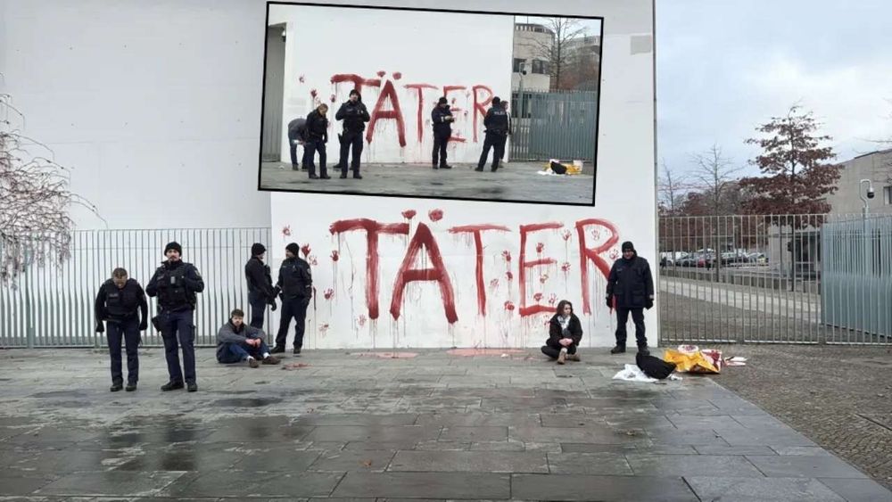 Almanya'da Başbakanlık binasına Gazze tepkisi: Failler