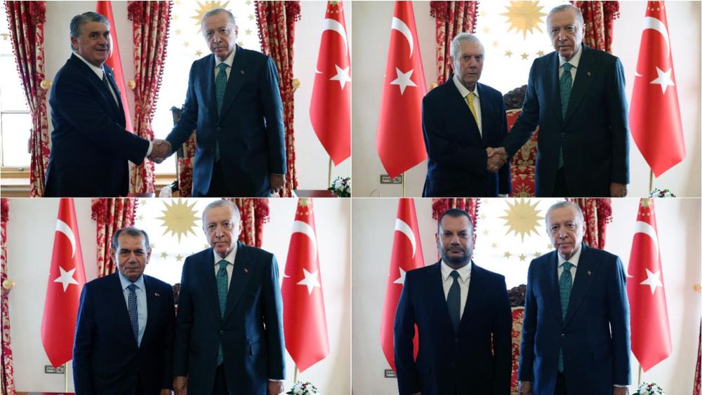 Başkan Erdoğan, dört büyük kulübün başkanlarını kabul etti