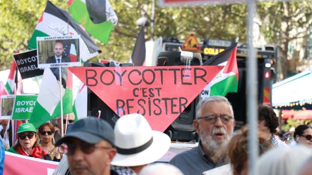 Fransa'da Filistin'e destek gösterisi