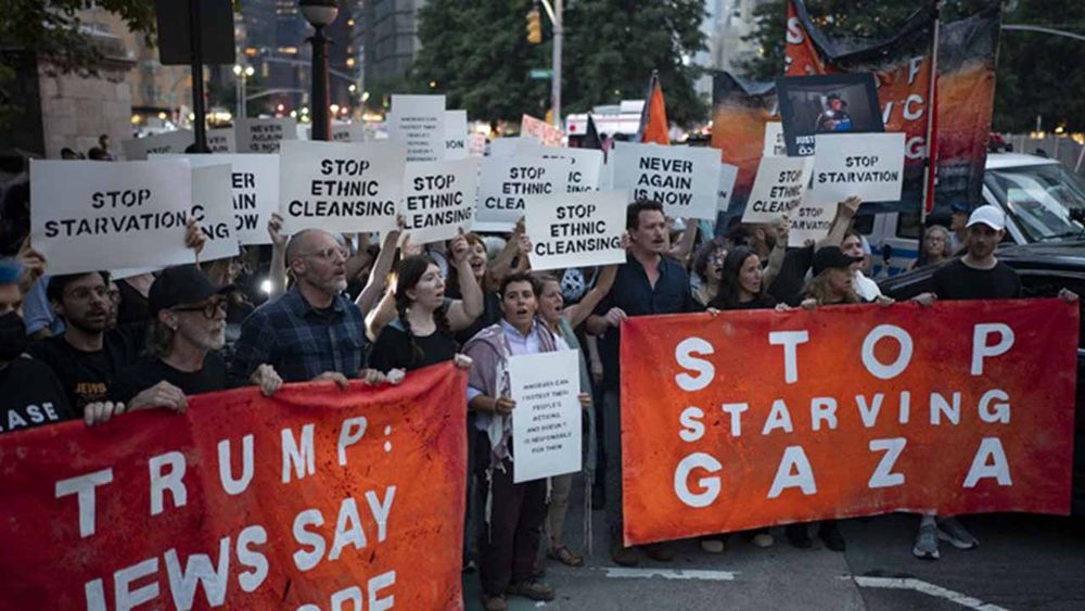 New York’ta Trump Oteli önünde Gazze protestosu