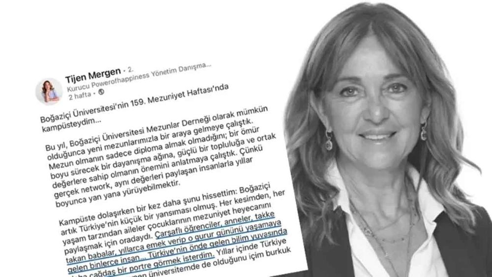 Tijen Mergen, Boğaziçi Üniversitesi'ndeki Müslüman öğrenci ve ailelerinden rahatsız olmuş