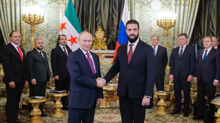 Suriye lideri Ahmed Şara, Moskova’da Putin ile görüştü