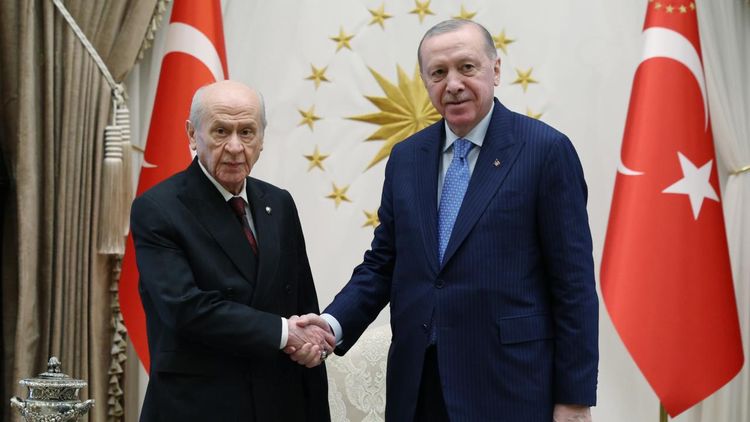 Cumhurbaşkanı Erdoğan, MHP Genel Başkanı Bahçeli’yi kabul etti