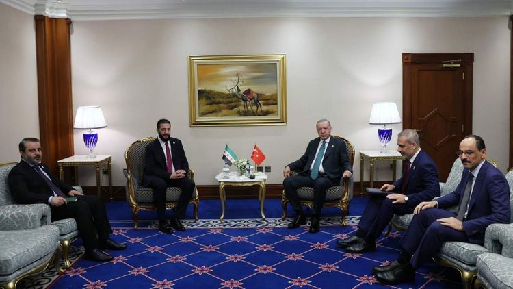 Başkan Erdoğan Katar'da Suriye Cumhurbaşkanı Şara ile görüştü