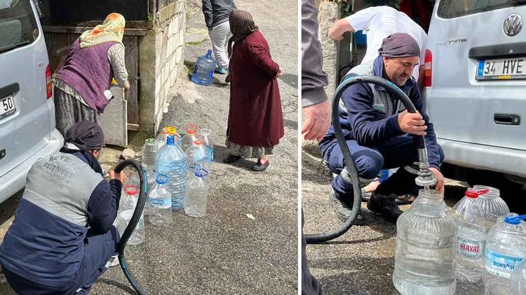 Beykoz’da su krizi: Günlerdir susuz kalan mahallede tanker kuyruğu