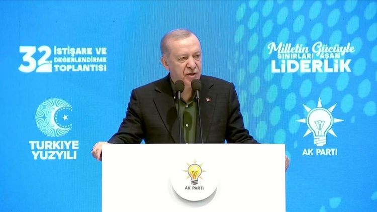 Ak Partinin 32. İstişare Toplantısında Konuşan Cumhurbaşkanı Erdoğan: Dün itibariyle 47 yıllık terör belası sona erme sürecine girmiştir