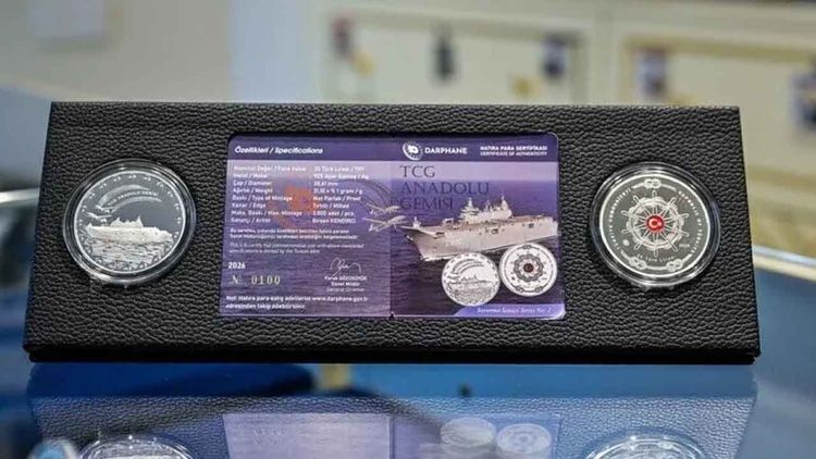 Darphane, TCG Anadolu için hatıra parası bastı
