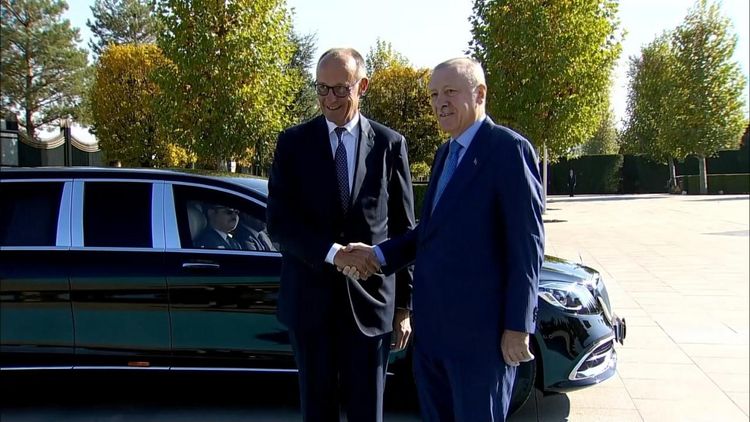 Başkan Erdoğan, Almanya Şansölyesi Friedrich Merz’i resmi törenle karşıladı