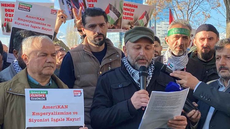 Terör devleti İsrail'in Gazze'deki soykırımı protesto edildi