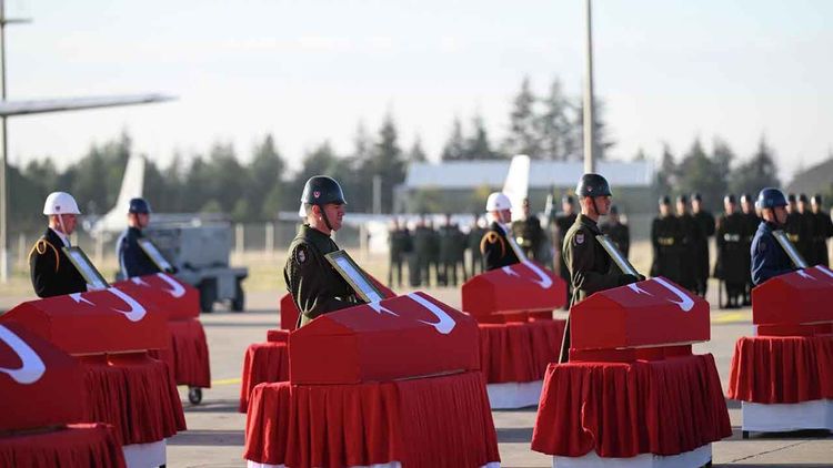 Düşen askeri kargo uçağında şehit olan askerler için Ankara’da tören düzenlendi