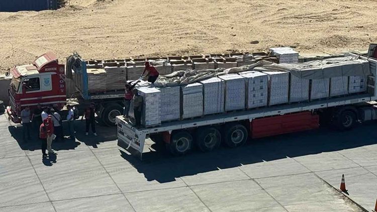 Türkiye’nin yolladığı 17. İyilik Gemisi’ndeki yardımlar Gazze’ye sevk ediliyor