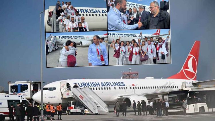 İsrail’in alıkoyduğu Özgürlük Filosu aktivistleri Türkiye’ye döndü