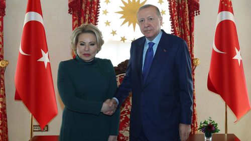 Başkan Erdoğan, Rusya Federasyon Konseyi Başkanı Matviyenko’yu kabul etti