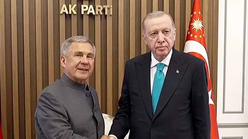 Başkan Erdoğan, Tataristan Cumhurbaşkanı Minnihanov ile görüştü