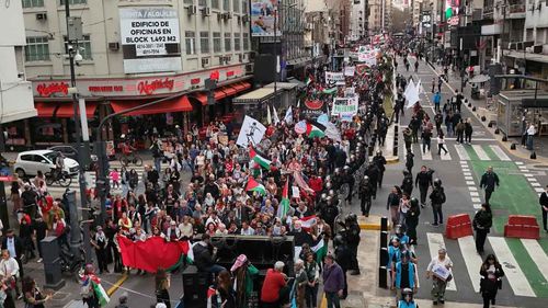 Arjantin’de Gazze’ye destek yürüyüşü: İsrail ile ilişkileri kesin!