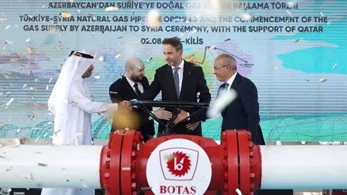 Türkiye-Suriye doğalgaz hattı hizmete açıldı