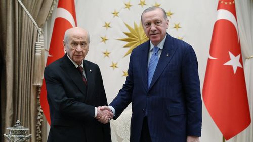 Cumhurbaşkanı Erdoğan, MHP Genel Başkanı Bahçeli’yi kabul etti