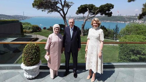 Cumhurbaşkanı Erdoğan, Belçika Kraliçesi Mathilde’yi kabul etti