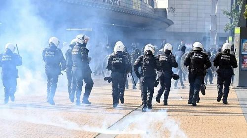 Belçika'daki protestolarda 45 kişi gözaltına alındı