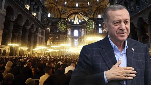 Cumhurbaşkanı Erdoğan’dan, Ayasofya’nın ibadete açılışının yıl dönümü mesajı