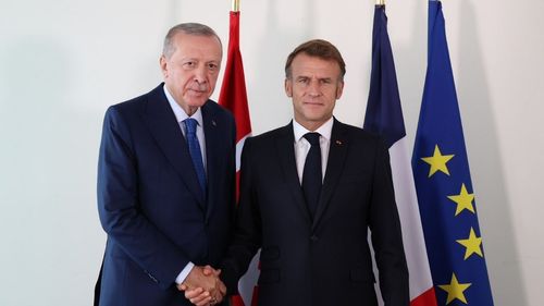 Başkan Erdoğan Fransa Cumhurbaşkanı Macron'la Görüştü
