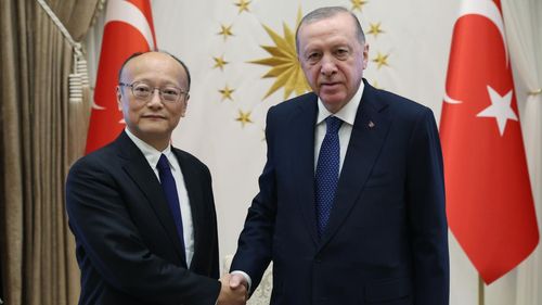 Cumhurbaşkanı Erdoğan, Asya Kalkınma Bankası Başkanı Kanda’yı kabul etti
