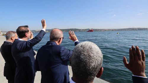 Cumhurbaşkanı Erdoğan, Oruç Reis Sismik Araştırma Gemisi'ni Somali'ye uğurladı