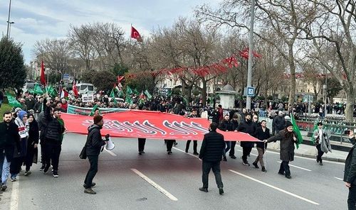 İstanbul’da terör devleti İsrail’in Filistin’e saldırıları protesto edildi