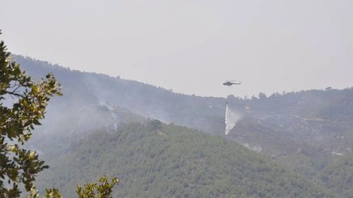  Gördes'teki orman yangını 6 günlük mücadelenin ardından kontrol altına alındı