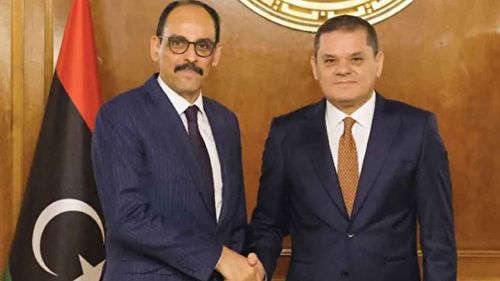 MİT Başkanı Kalın, Trablus'ta Libya Başbakanı Dibeybe ile görüştü