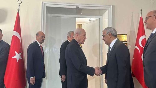 DEM Parti İmralı Heyeti, Bahçeli ile TBMM'de bir araya geldi