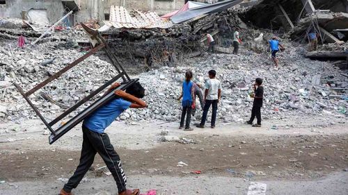 Soykırımcı İsrail’in Gazze’de zabıta merkezine saldırısında 9 kişi şehit oldu