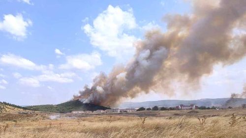 Edirne Keşan'da yangın: Alevler tarlaya sıçradı, müdahale sürüyor