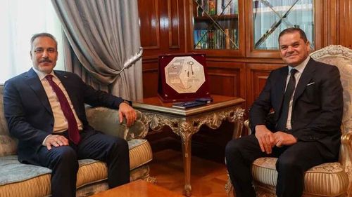 Bakan Fidan, Libya Başbakanı Dibeybe ile görüştü