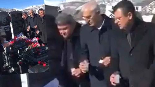Tam da CHP'lilerin yapacağı bir iş: Özgür Özel, Kamer Genç'in mezarı başında rakı partisi verdi