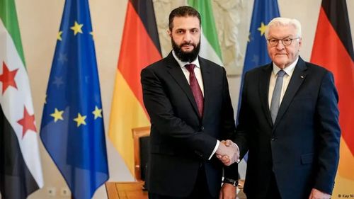 Suriye Cumhurbaşkanı Ahmed Şara resmi ziyaret kapsamında Almanya'da