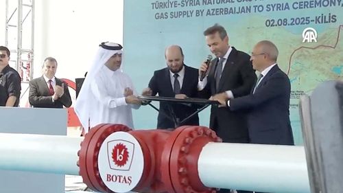 Türkiye'den Suriye'ye ilk doğalgaz akışı başladı