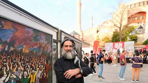 Sanatçılar terör devleti İsrail’i protesto etti: Zulmü Fırçala!